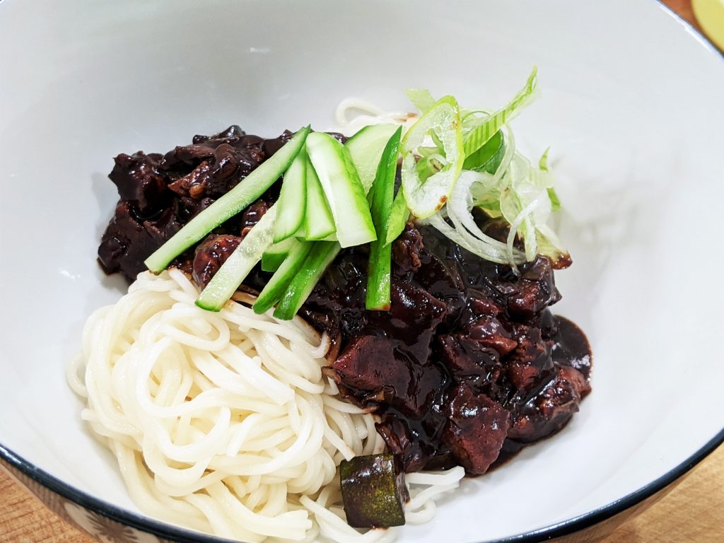 Korean Jjajangmyeon Black Bean Noodles